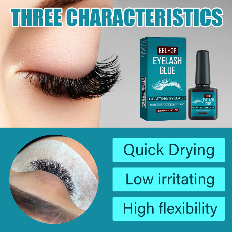 EELHOE Eyelash Glue, False Eyelashes Naturally Curling Grafting Eyelash Glue - Image 4