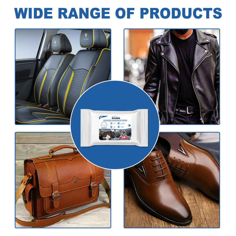 Rayhong 3in1 Car Leather Cleaning Wipes, Seat Interior Cleaning Wipes Wash And Decontaminate Without Water - Image 4