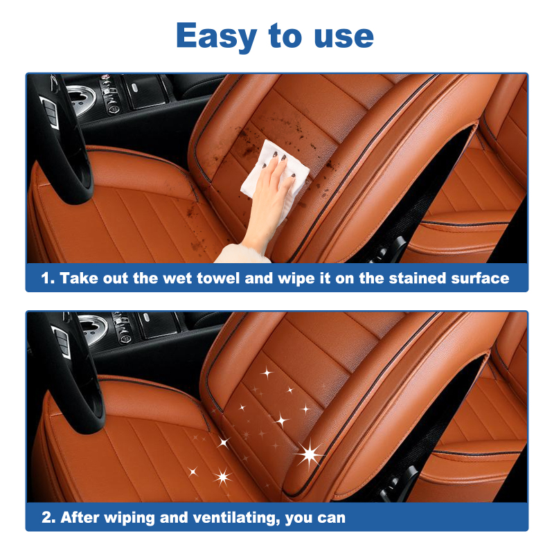 Rayhong 3in1 Car Leather Cleaning Wipes, Seat Interior Cleaning Wipes Wash And Decontaminate Without Water - Image 5