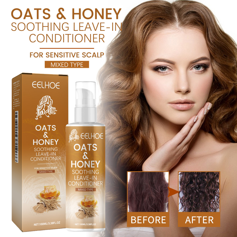 EELHOE Oat And Honey Leave-In Conditioner, Improve Frizz, Moisturize And Repair Hair, Smooth And Shiny - Image 2