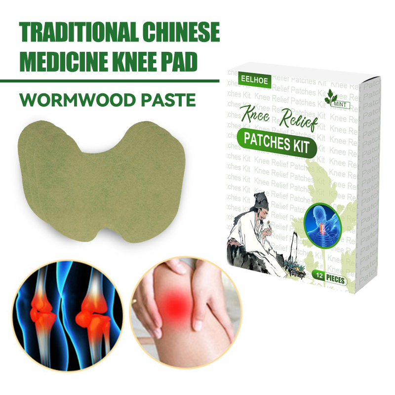 EELHOE Knee Relief Patches Kit, Maintenance Knee Joint Lumbar Pain Relief Pain Plaster Wormwood Patch - Image 2