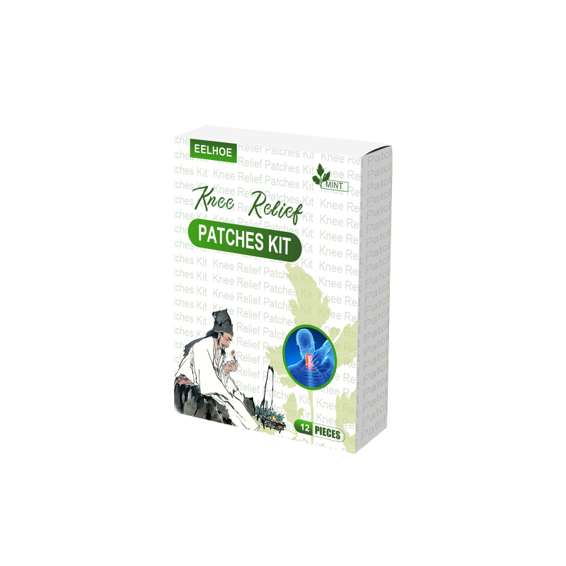 EELHOE Knee Relief Patches Kit, Maintenance Knee Joint Lumbar Pain Relief Pain Plaster Wormwood Patch