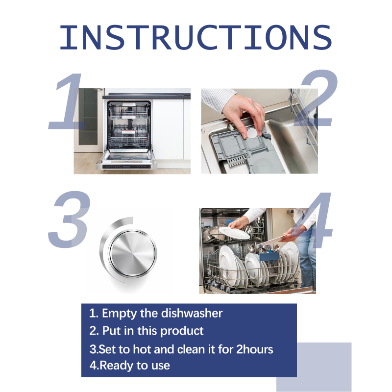 Jaysuing Dishwasher Cleaning And Descaling Tablets, Remove Heavy Oil Stains From Kitchen, Bathroom And Household Dishwasher Cleaners - Image 6