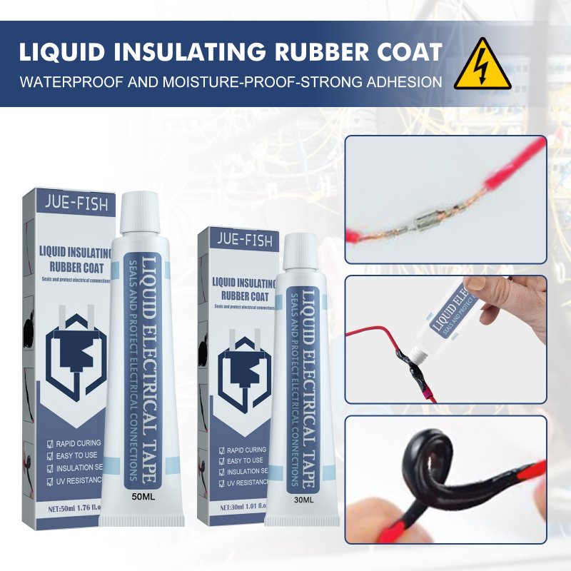 Jue-Fish Liquid Insulating Tape (White 50ml), Lithium Battery Sealant, Waterproof Bonding, Flame-Retardant And High-Temperature Resistant Circuit Board - Image 2
