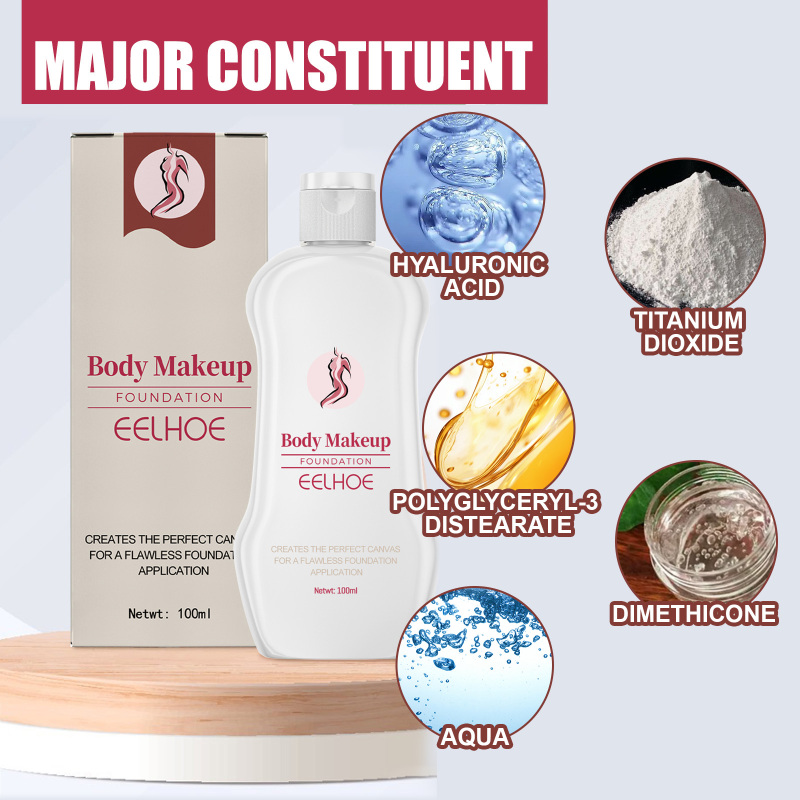 EELHOE Body Makeup Foundation Liquid - Natural, Smooth, Refreshing, Concealing, Setting, Moisturizing Daily Makeup Foundation Liquid - Image 5