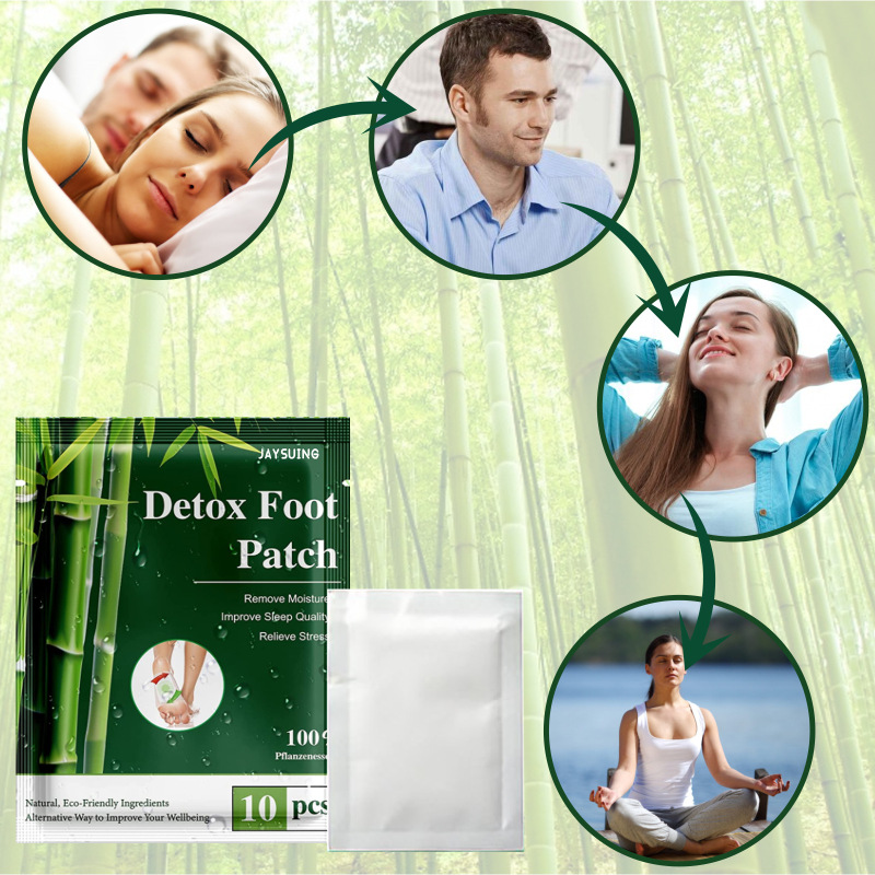 Jaysuing Bamboo Vinegar Sole Patch Gentle Clean Comfortable Massage Foot Relief Sole Discomfort Care Patch - Image 4