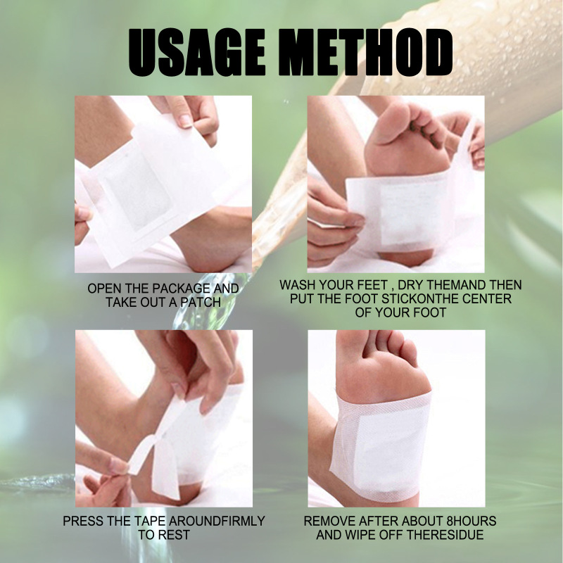 Jaysuing Bamboo Vinegar Sole Patch Gentle Clean Comfortable Massage Foot Relief Sole Discomfort Care Patch - Image 6