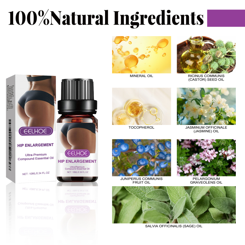 EELHOE Butt Essential Oil Lift Firming Hips Peach Butt Treatment Curve Massage Oil - Image 5