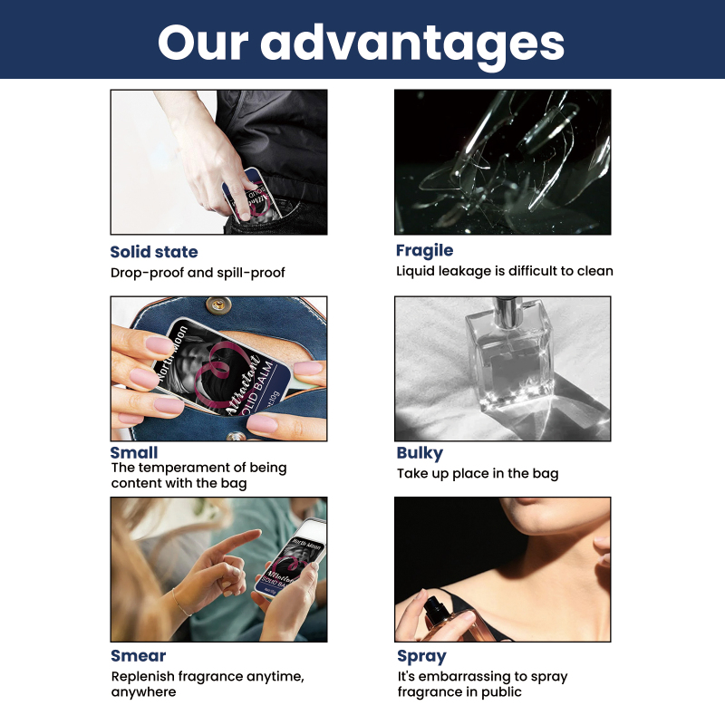 North Moon Attractant Solid Balm, Men And Women Heart Attraction Keep Fragrance Fresh Lasting Solid Perfume - Image 5
