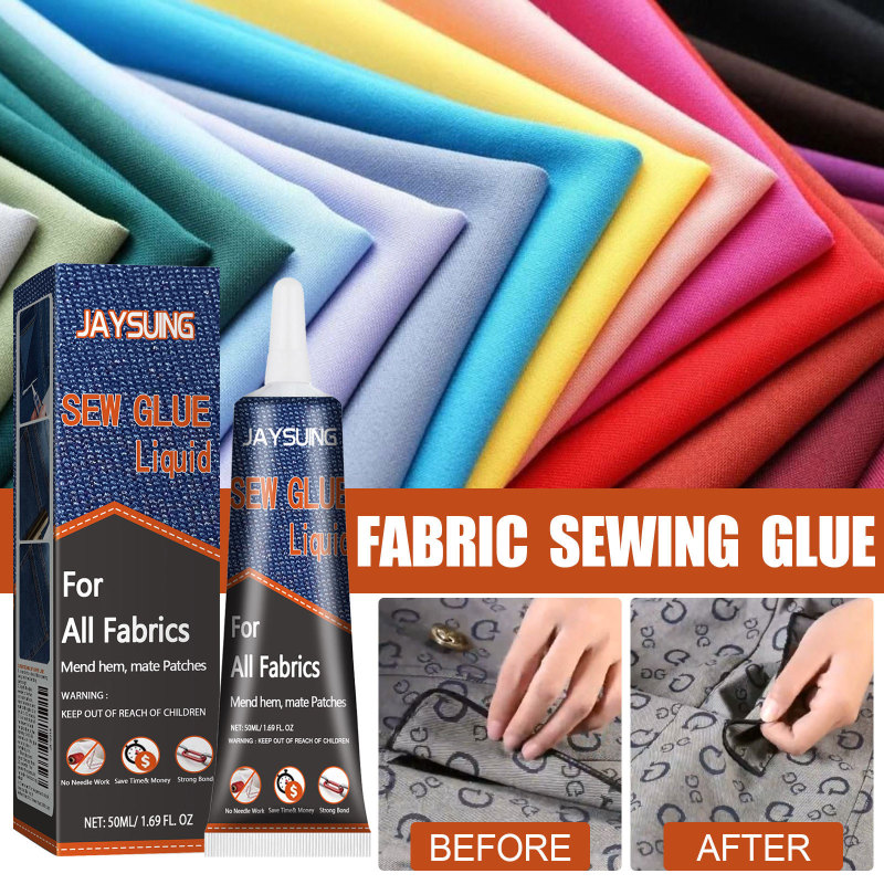 Jaysuing Fabric Sewing Glue, Sewing Fabric Glue Sofa Car Cushion Clothing Glue Fabric Glue - Image 2