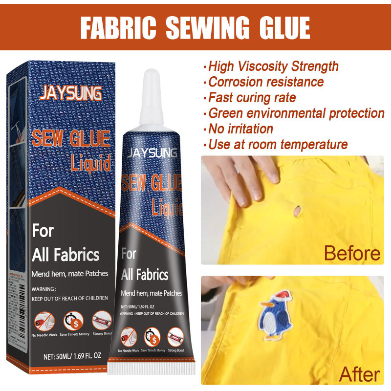 Jaysuing Fabric Sewing Glue, Sewing Fabric Glue Sofa Car Cushion Clothing Glue Fabric Glue - Image 4