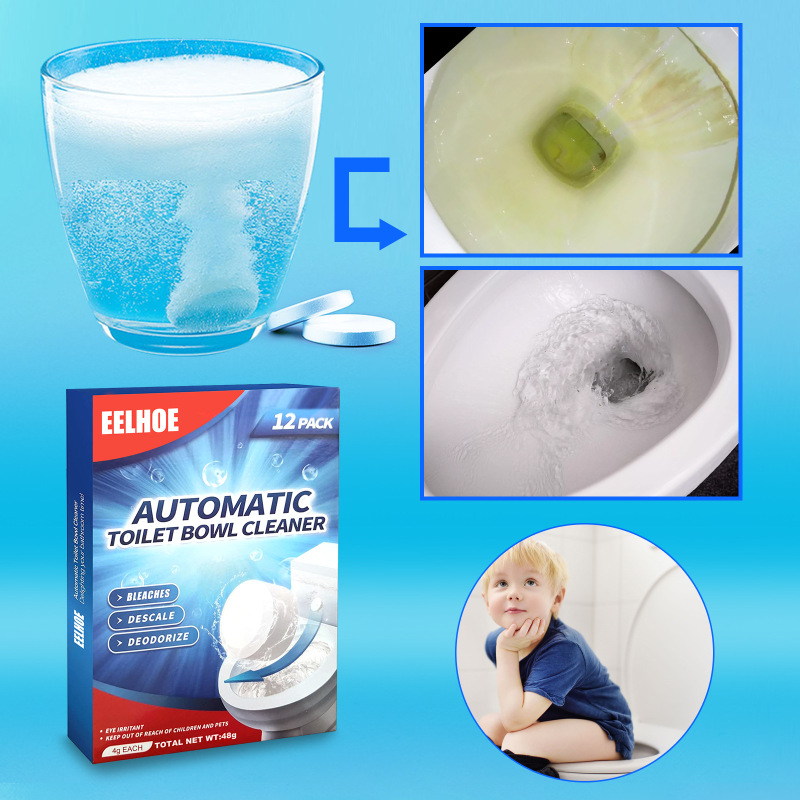 EELHOE Toilet Cleaning Effervescent Tablet, Toilet Toilet Descaling, Decontamination, Deodorization, Multi-Effect To Remove Smell And Fresh - Image 5
