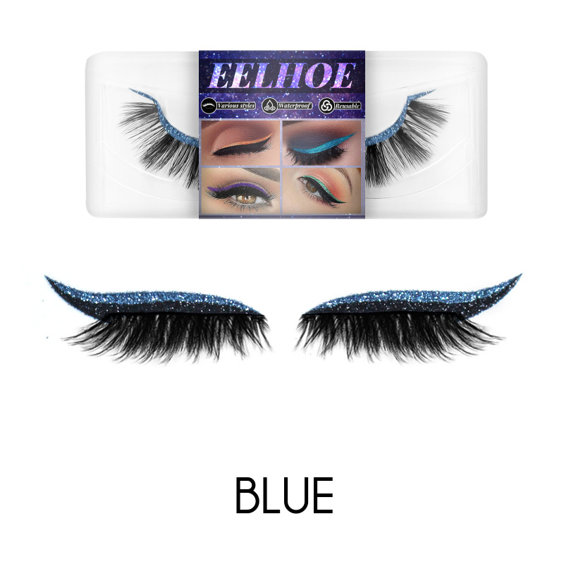 EELHOE Eyeliner And Eyelash Stickers, Self-Adhesive False Eyelashes With European And American 3d Eyelash Eyeshadow Eyeliner - Image 3