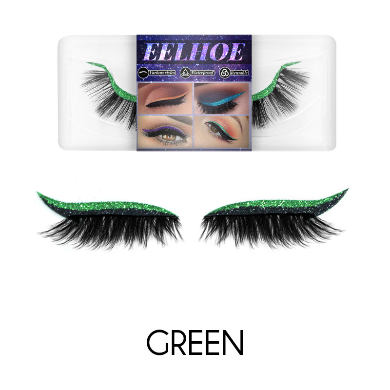 EELHOE Eyeliner And Eyelash Stickers, Self-Adhesive False Eyelashes With European And American 3d Eyelash Eyeshadow Eyeliner - Image 4