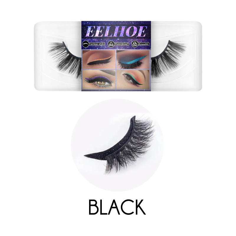 EELHOE Eyeliner And Eyelash Stickers, Self-Adhesive False Eyelashes With European And American 3d Eyelash Eyeshadow Eyeliner - Image 5