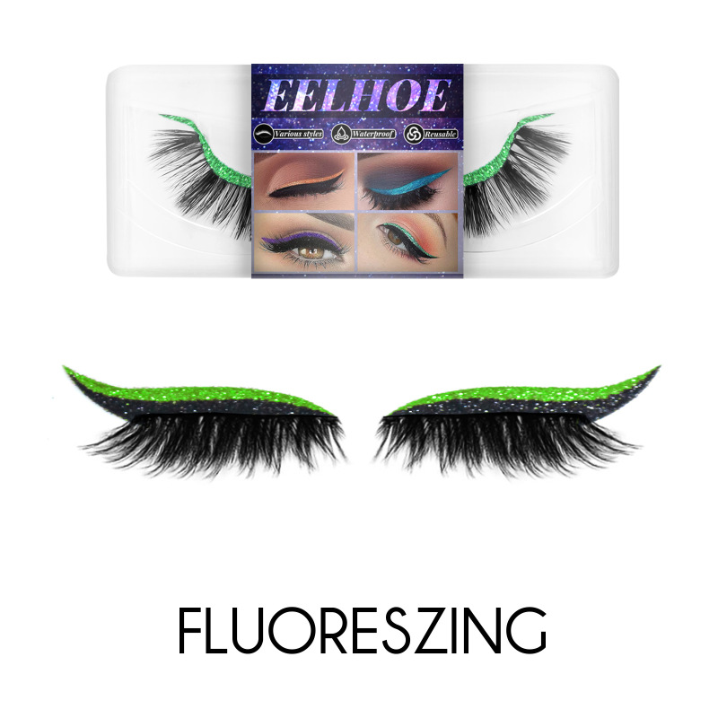 EELHOE Eyeliner And Eyelash Stickers, Self-Adhesive False Eyelashes With European And American 3d Eyelash Eyeshadow Eyeliner - Image 6