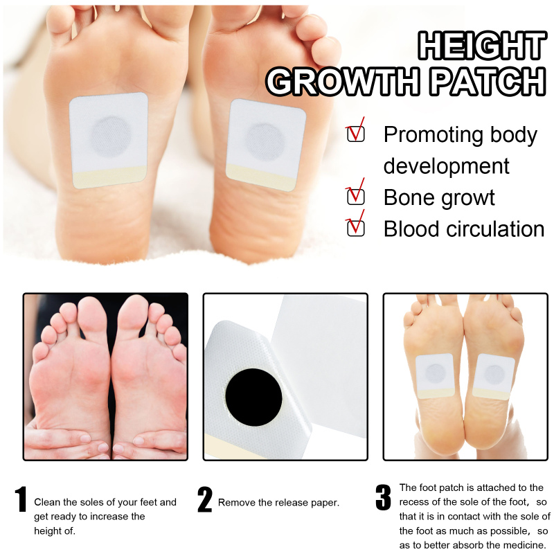 EELHOE Premium Growth Enhancer, Long Foot Patch Plantar Acupoint Stimulation High Care Foot Patch Foot Film - Image 6