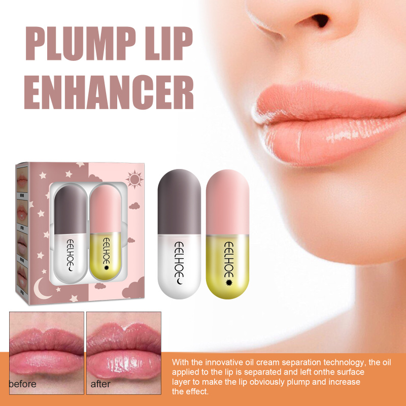 EELHOE Day And Night Lip Moisturizing Capsules: Hydrate And Moisturize The Lips, Making Them Plump, Smooth, Light, Comfortable And Refreshing. Ideal For Daily Lip Care. - Image 2
