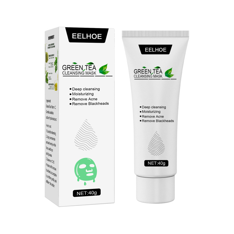 EELHOE Green Tea Peel Mask, Hydrates Cleanses Skin Remove Blackheads And Pimples, Tight Pore Mask