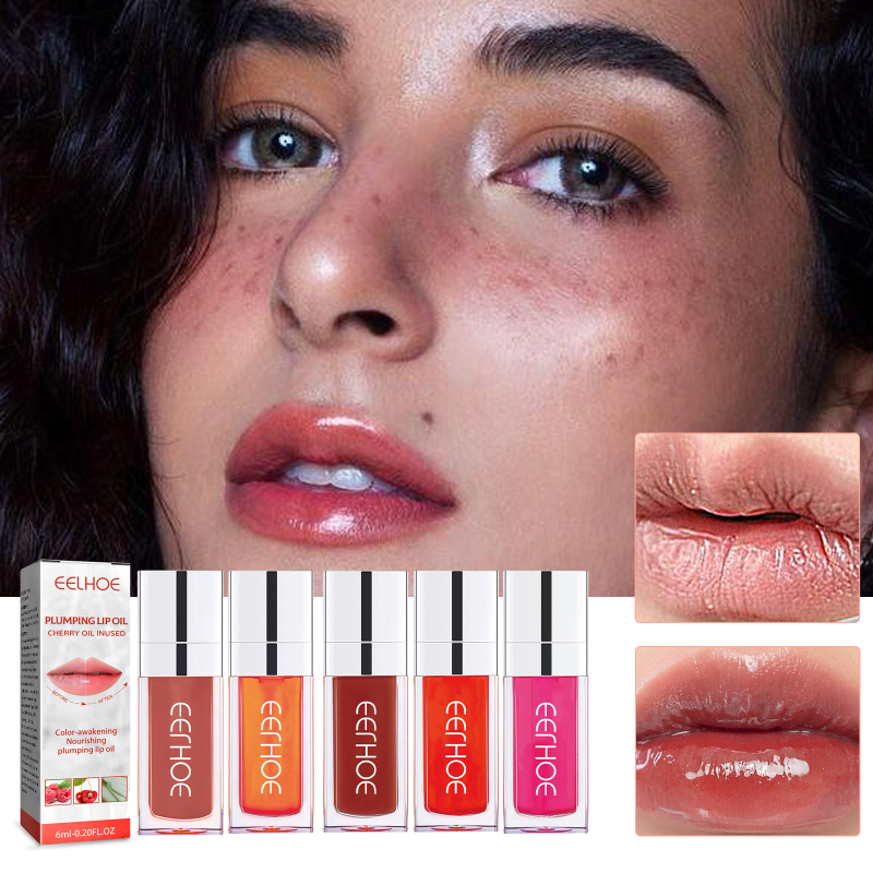 EELHOE Plumping Lip Gloss, Lip Plumping Care, Softening Lip Lines, Hydrating Glass, Even Color, Lip Gloss Oil - Image 4
