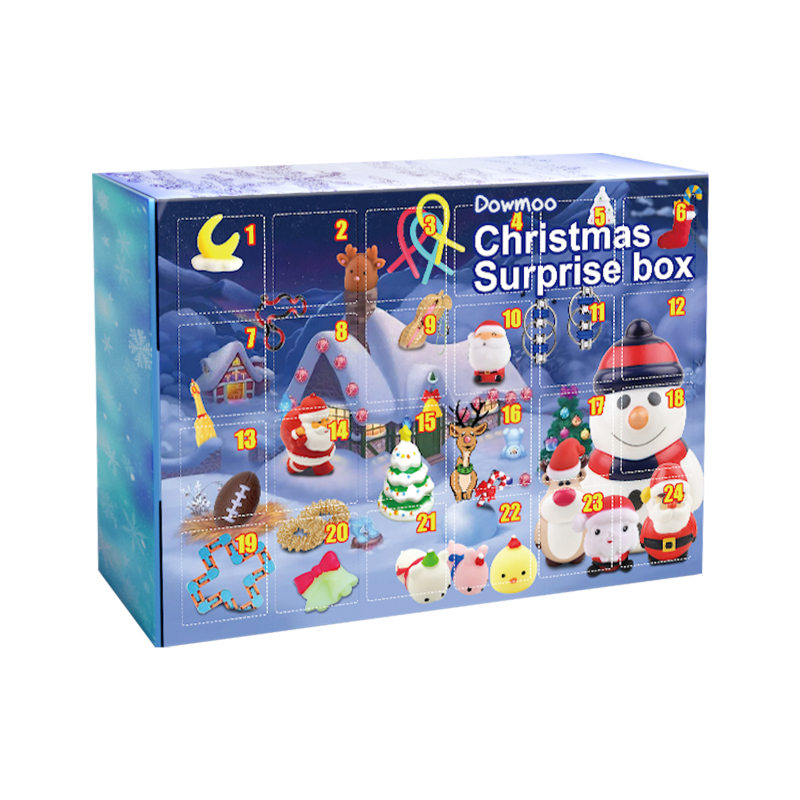 Dowmoo Christmas Surprise Blind Box, Christmas Relief Toys Celebration Atmosphere 24 Random Hidden Blind Box Gifts