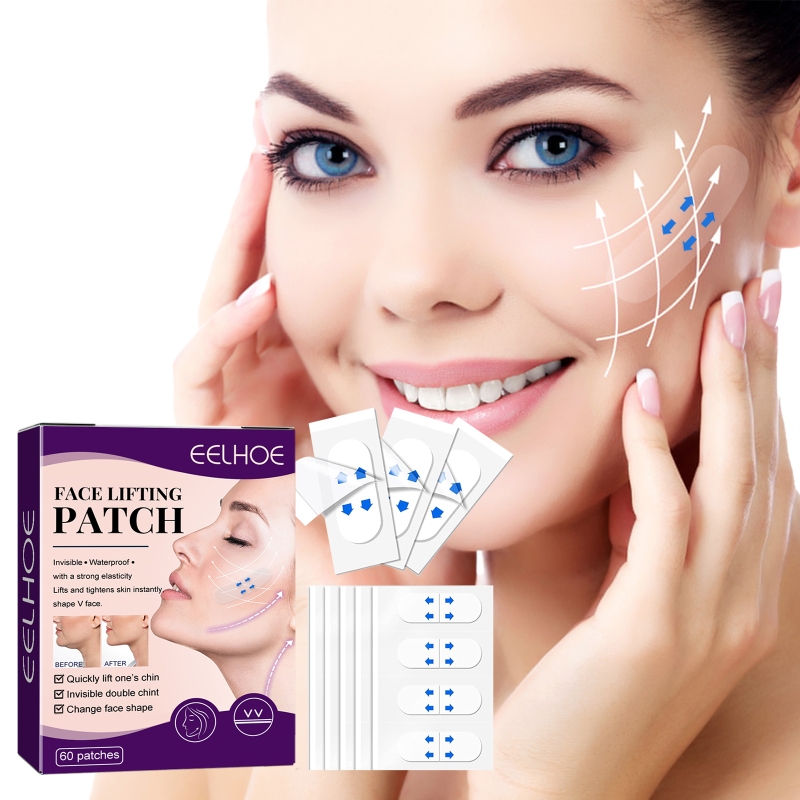EELHOE Face Invisible Lift Tape, Lift Tighten Chin Fade Line Shape V-shaped Melon Seed Face Stick - Image 2