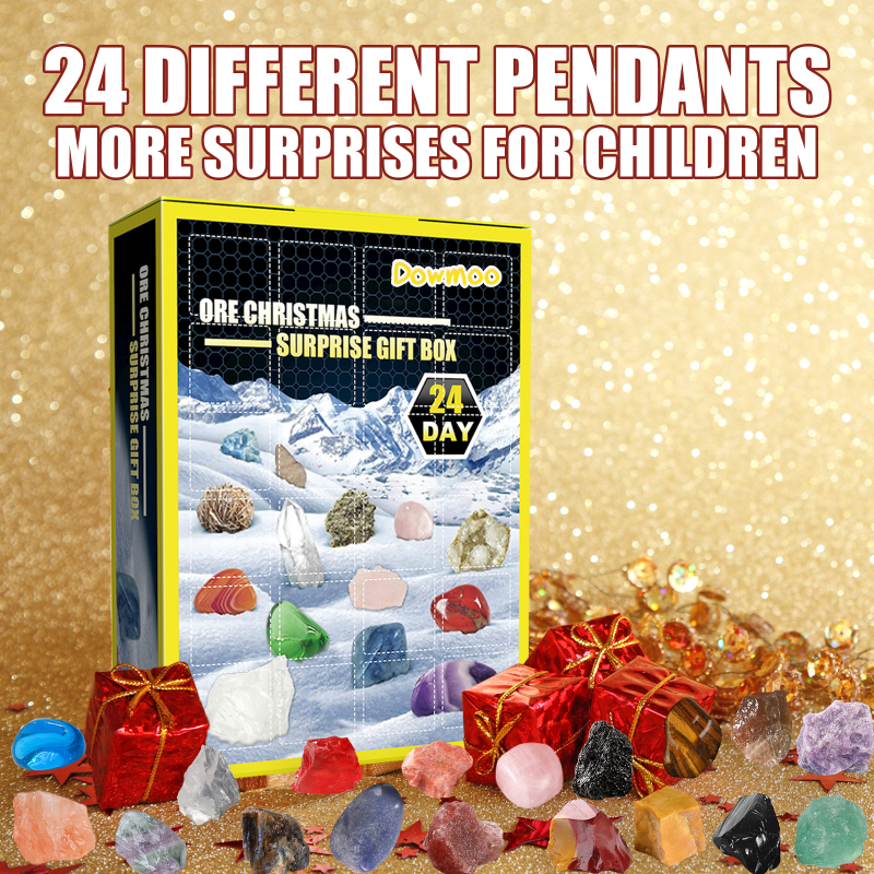 Dowmoo 24 Grille Ore Blind Box, Christmas 24 Days Multi-Colored Ore Toy Gift Box - Image 4