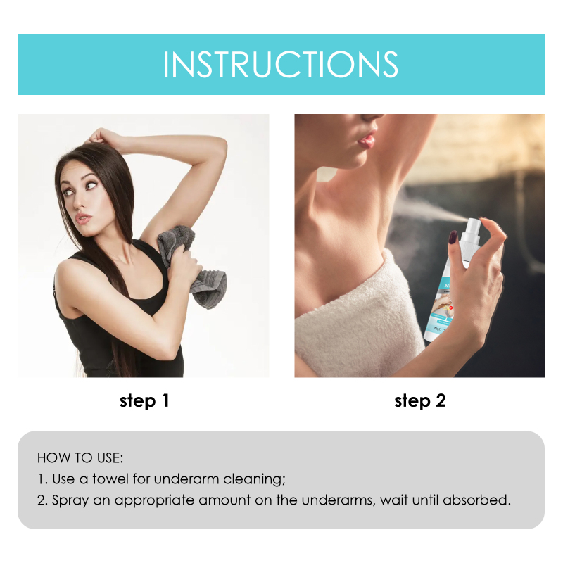 South Moon Deodorant Deodorant Body Odor Spray, Body Sweat Odor Armpit Portable Summer Light Deodorant Body Odor Liquid - Image 6