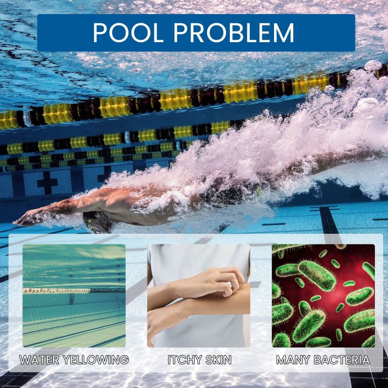 EELHOE Pool Effervescent Chlorine Tablets, Water Quality Cleaner Remove Algae And Green Water Decontamination Effervescent Tablets - Image 3