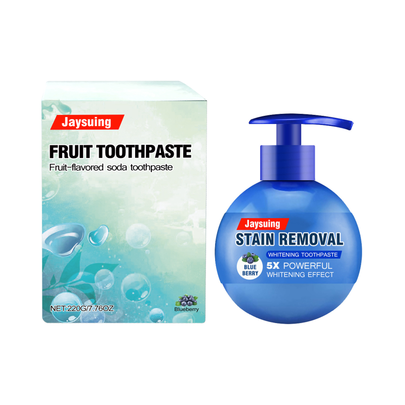 Jaysuing Baking Soda Press Toothpaste Passion Fruit Fresh Breath Remove Stains Mouth Cleaner Press Toothpaste