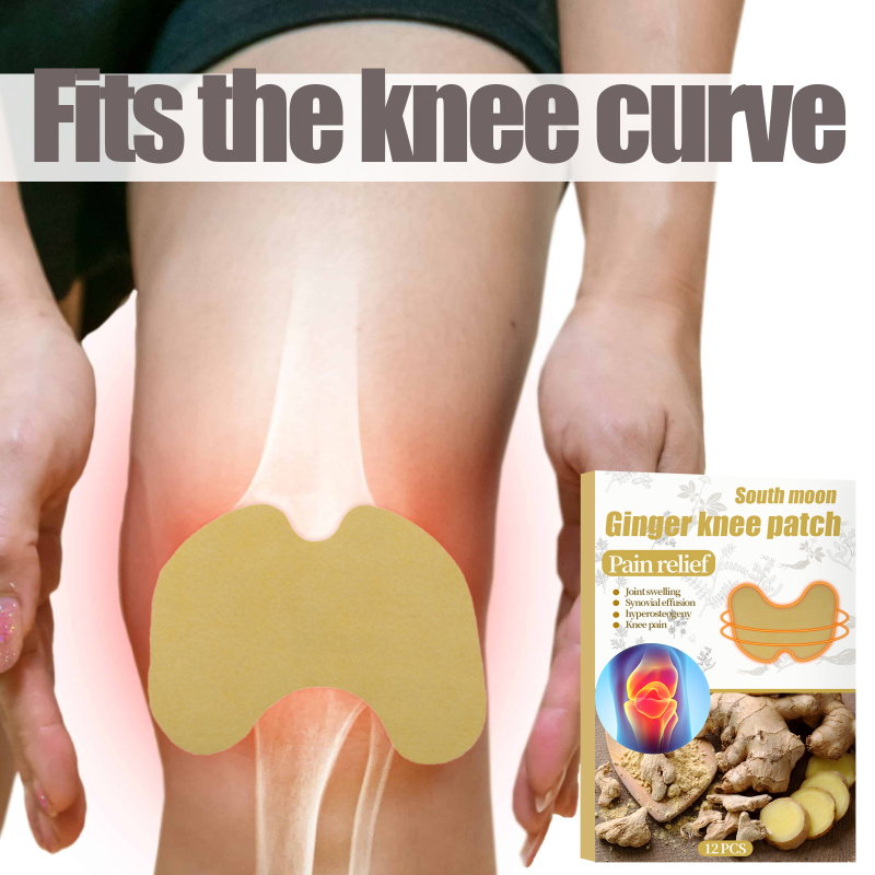 South Moon Ginger Knee Patch, Warm Patch Hot Compress Ginger Patch Neck Shoulder Waist Leg Joint Knee Pain Patch - Image 4