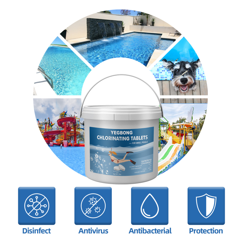 Yegbong Chlorinated Pool Tablets Improve Water Quality Clarifying Effervescent Tablets Multi-Functional Instant Cleaning To Remove Odors - Image 3
